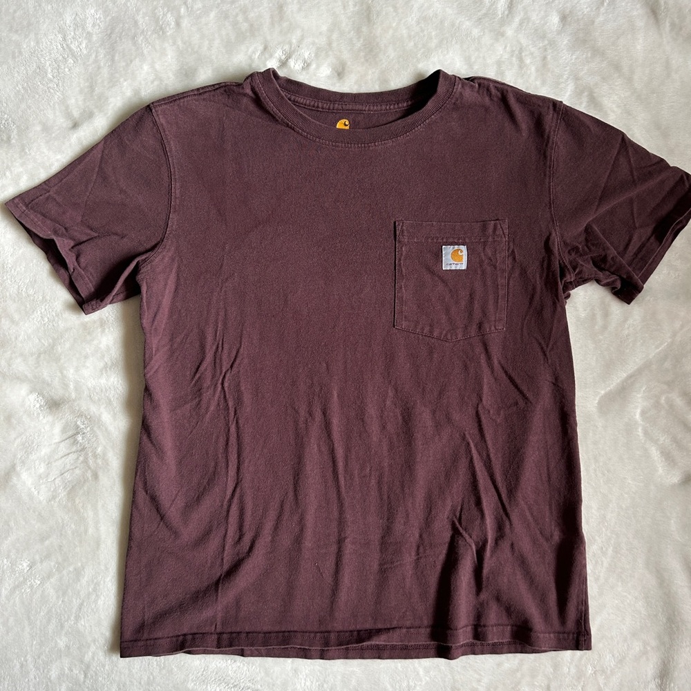 Carhartt Men’s Maroon Pocket Short Sleeve Tee